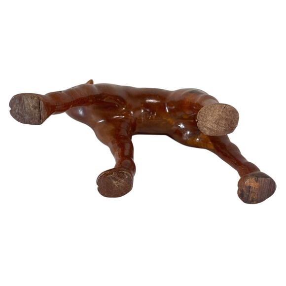 Vintage MCM Hand Carved Wooden Camel Figurine Sculpture Decor Nativity Piece - Picture 6 of 8